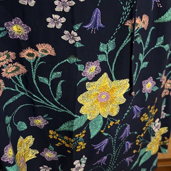 Old Navy navy floral print long sleeve blouse top Size XXL - Picture 8 of 17